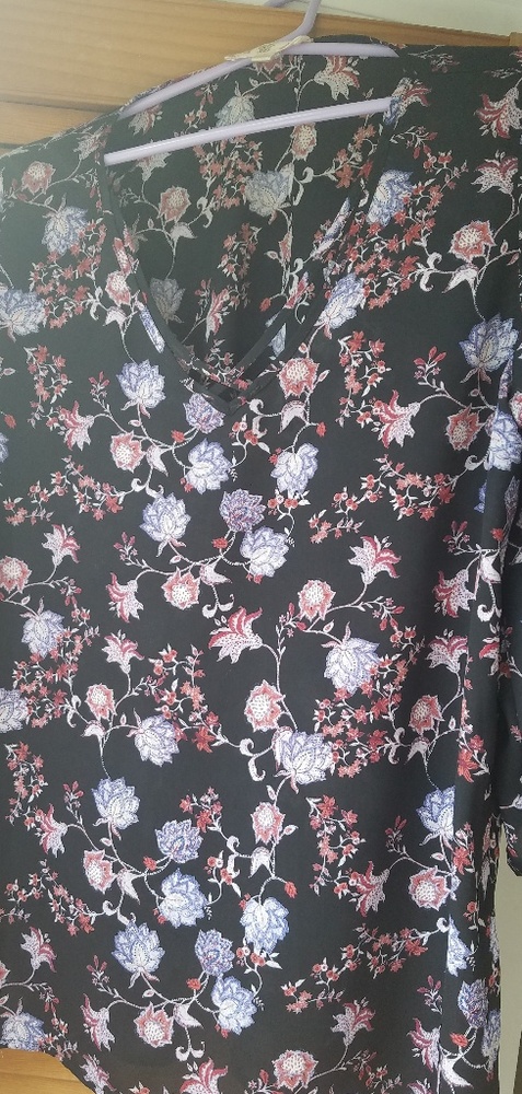 Hippie Rose Trendy Floral Criss-Cross Neck Tunic